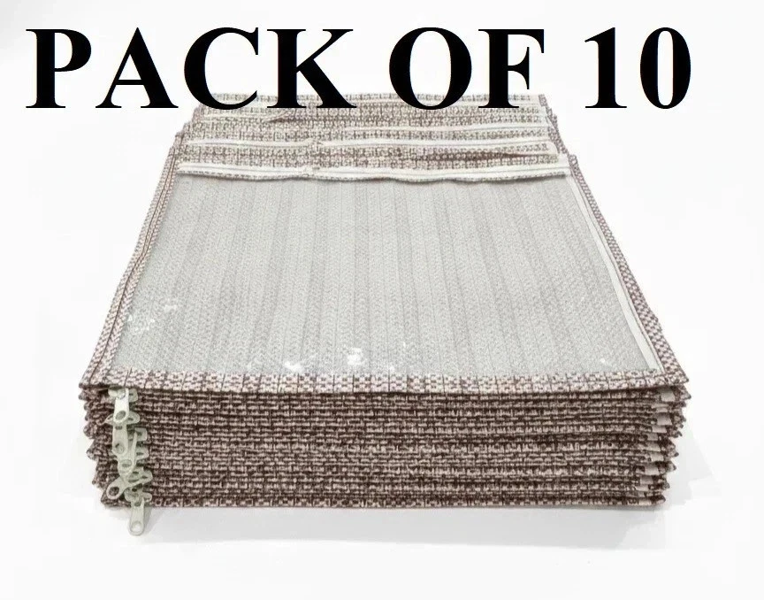 Set Of 10 Single Packing Saree Cover Clothes Garment Sari Storage Box Bags Carry - Image 1 of 3