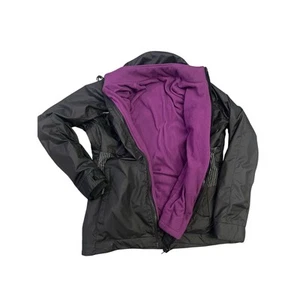 Vintage Obermeyer 3 in 1 Women’s Winter Ski Jacket, Sz L, Black/Purple Gorpcore - Picture 1 of 10