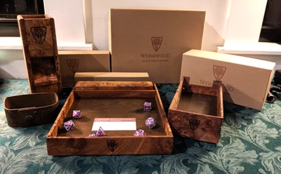 Wyrmwood D&D Gaming Tabletop + Personal Dice Tray + Tower + Magnetic Vault +Dice - Image 1 of 4