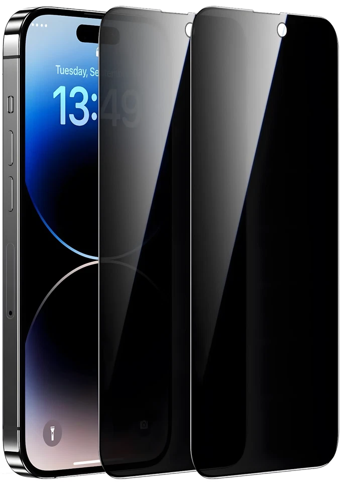 AVANA 2 uds iPhone 15 Pro lámina protectora de protección visual pantalla vidrio vidrio protector 9H lámina blindada