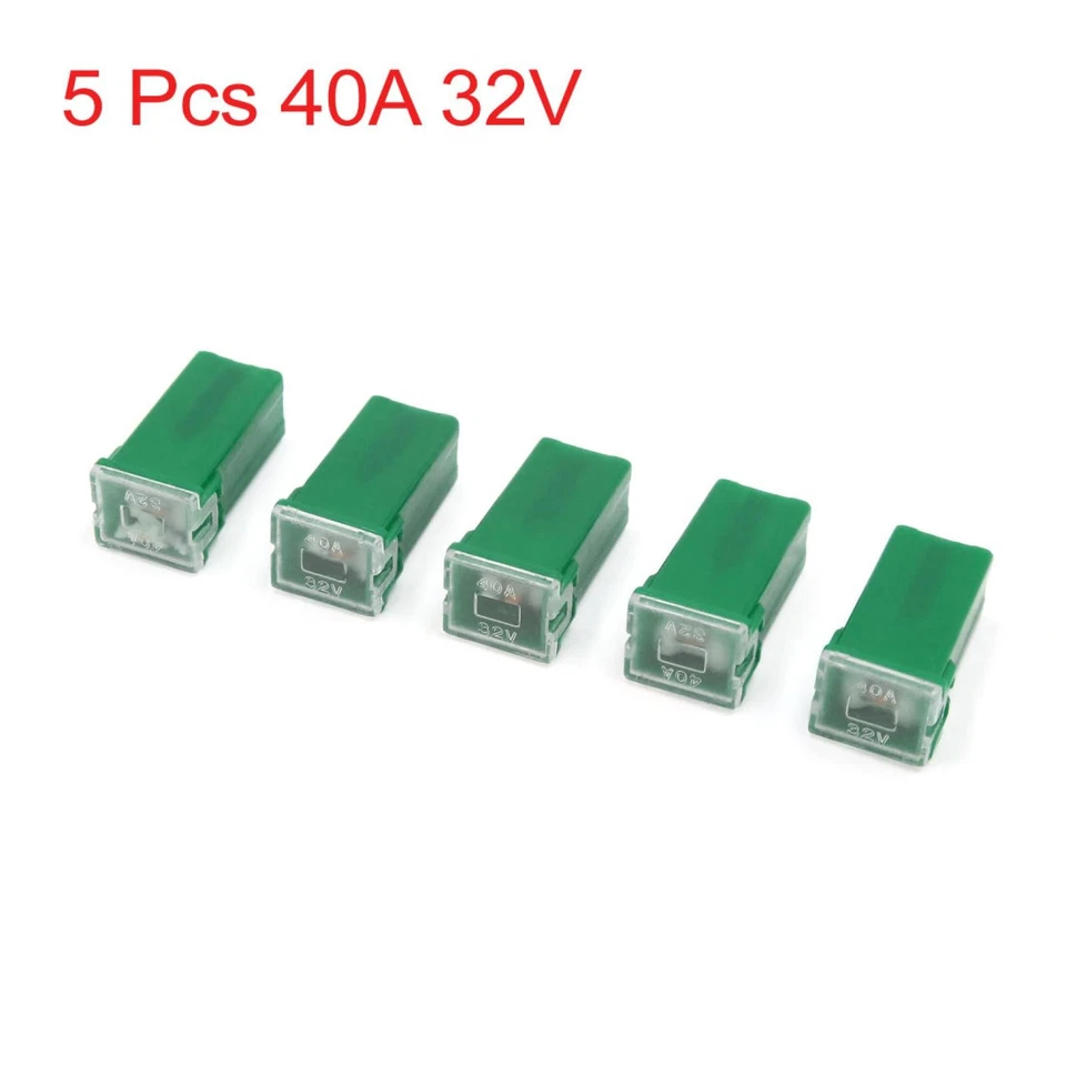 Mini 40A Pacific PAL fusible hembra push-in bloque de enlace automático fusibles verde 5 un. Foto 1 de 3