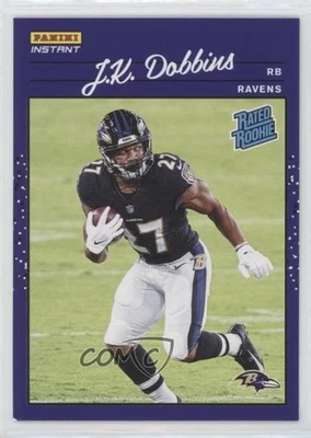 2020 Panini Instant NFL 1990 Rated Rookie /2044 JK Dobbins #RR23 RC - Image 1 of 2