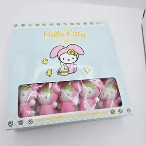 Hello Kitty Sanrio Easter Pink Bunny 10 Decorative String Lights RARE Vintage - Picture 1 of 6