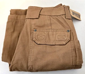 Pantalones de trabajo Duluth Trading cargo para hombre 28x30 marrón utilitario carpintero ajuste relajado - Imagen 1 de 17