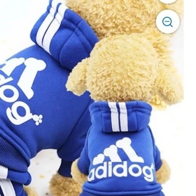 Nuevo en Paquete Mono/Sudadera con Capucha Adidog Azul Extra Pequeño/XS 3.3 lb - 5.5 lb Foto 1 de 4