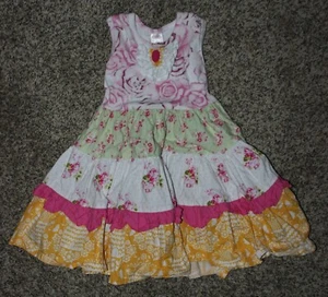 Giggle Moon Girls Sleeveless Dress - Size 4 - EUC - Picture 1 of 4