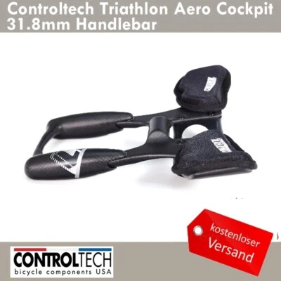 Controltech Triathlon Aero Cockpit 31.8mm Carbon Fahrrad Aerobar Lenker TTH09CB - Bild 1 von 4