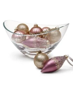 Adornos de bola y cebolla de vidrio dorado y rosa 14 Holiday Lane - Imagen 1 de 1