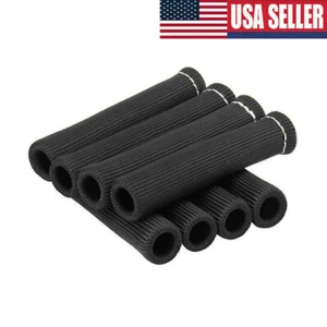 8 Piezas 2500° 6" Bujía Cable Botas Protector Negro Manga Protector Térmico Cubierta D - Imagen 1 de 10