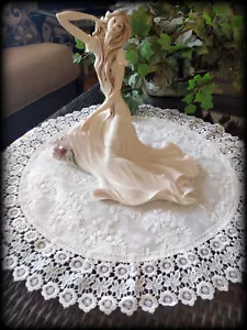 Doily 24" Table Topper Ivory Princess Lace Round Dresser Scarf Cream - Picture 1 of 3