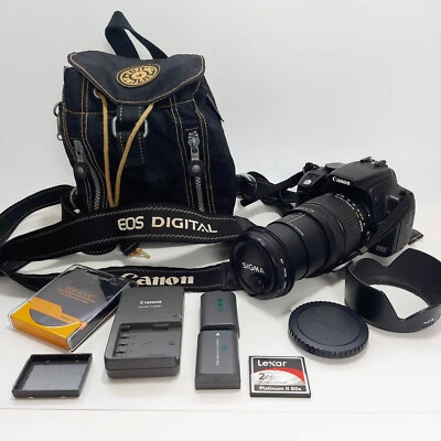 Canon EOS 350D 8.0MP Digital Camera with Sigma 18-125mm 1:3.5-5.6 DC Zoom Lens - Image 1 of 4