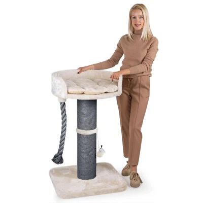 Happypet COMPACT Tower massiver Premium Kratzbaum, für große Katzen, 100 cm Hoch