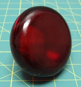 Vintage Original Red Plastic Tail or Stop Light Cover Lens 3-1/4" X 1-3/4" - Picture 1 of 4