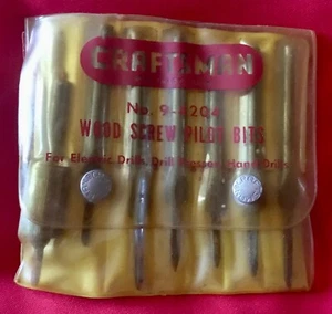 Vtg Craftsman 9-4204 Wood Screw Pilot Bits Drill Set of 12 USA! FREE SHIPPING! - Picture 1 of 6