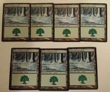 7X MTG Magic The Gathering Snow-Covered Forest LP/SP MTG Coldsnap Magic 7X
