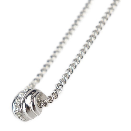 Collana Christian Dior CD metallo strass argento W13mm x H12mm donna