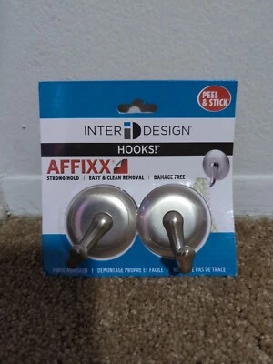= Inter Design Hooks AFFIXX Strong Hold Damage Free Clean Removal Peel Stick - Image 1 of 4