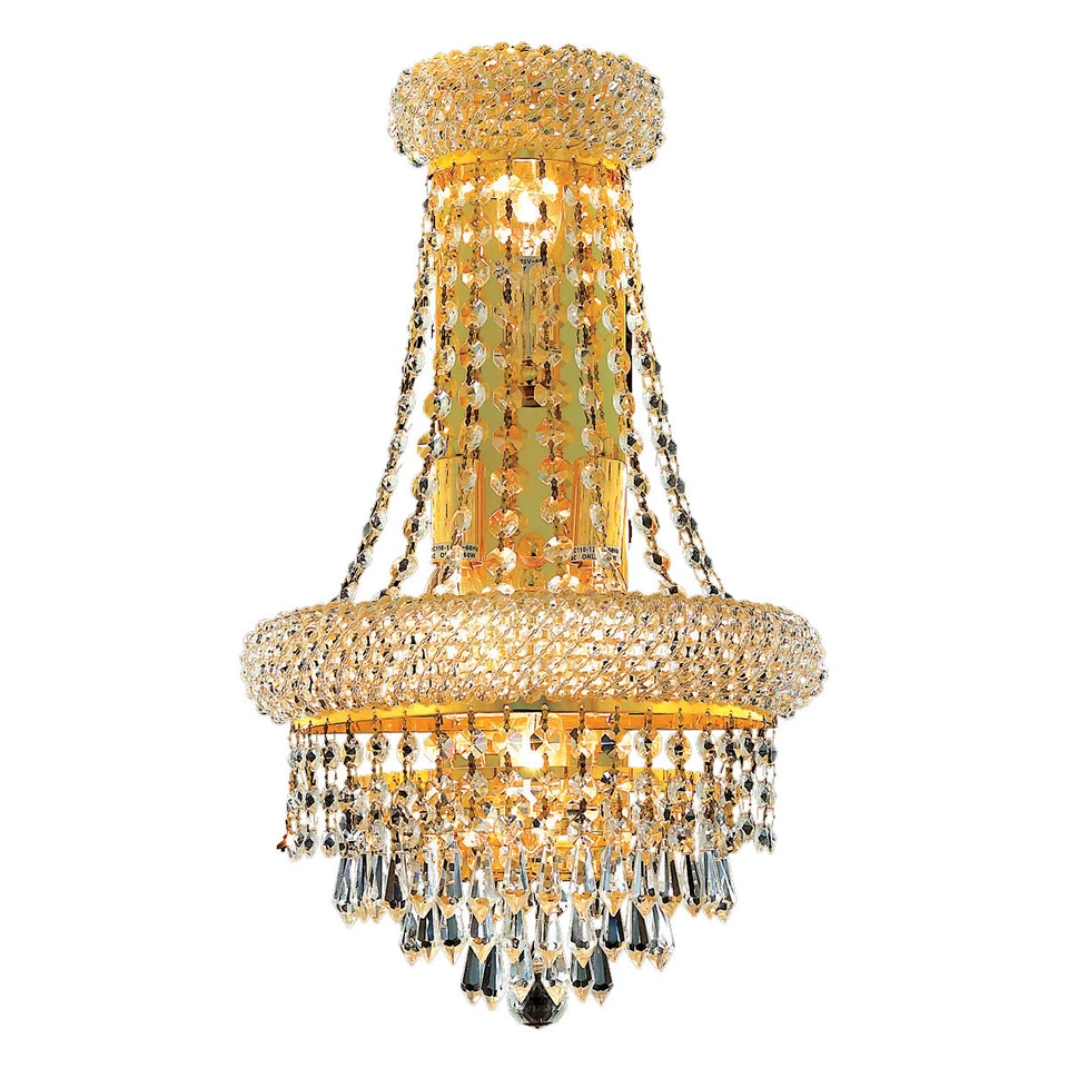 SALA DE JANTAR QUARTO BANHEIRO COZINHA ARANDELA DE CRISTAL ILUMINAÇÃO 4 LUZES 18 pol - Imagem 1 de 2