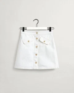 GANT Button Front ECRU Mini Skirt Uk Size 40 White Brand New with Tags RRP £95 - Picture 1 of 7