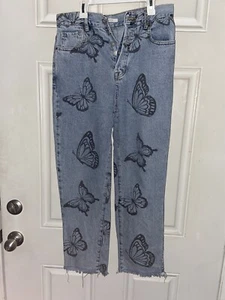 PacSun Eco Butterfly High Waisted Straight Leg Jeans - Größe 28 - Bild 1 von 4