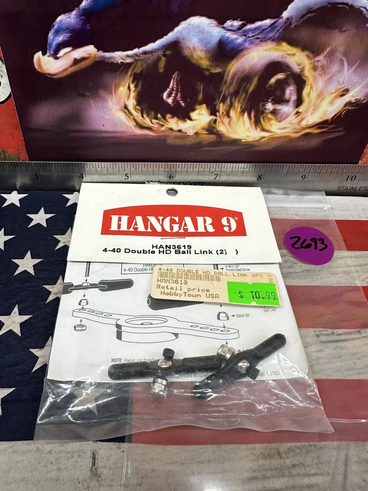 Hangar 9 4-40 Double HD Ball Link (2) HAN3619