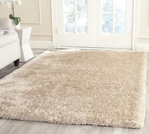 SAFAVIEH South Beach Shag Collection Accent Rug 4' x 6', Champagne - Picture 1 of 1