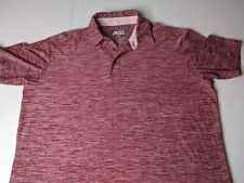Alex Vando Polo Shirt Mens XL Polyester premium 1/4 button short sleeve red