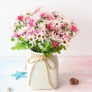 US 4pcs 18 Heads Artificial Daisy Flower Branch Home Livingroom Party Decoration - Picture 1 of 21