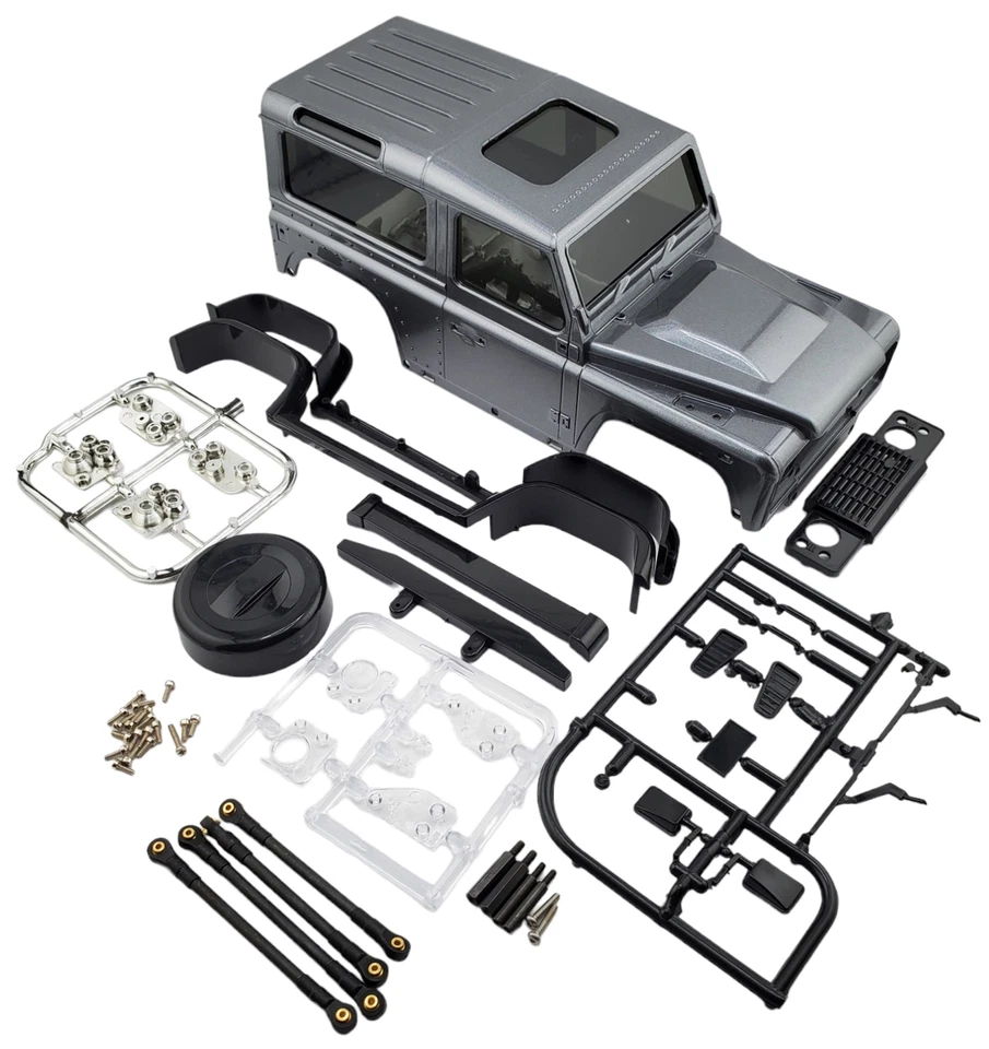 NHX RC Hard Body Kit for Axial SCX24 / 1/24 Scale Crawler / Trucks - Grey