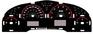 Jeep Cherokee KK Liberty 2008-2012 Cluster Face - Imagen 1 de 3