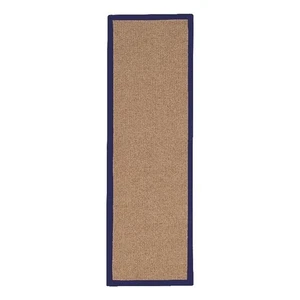 Linon Athena Machine Tufted Wool 2'6"x8' Rug in Cork and Blue - Picture 1 of 7