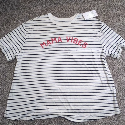 Ingrid & Isabel Mama Vibes Striped T-Shirt - Women's Size M Maternity - Image 1 of 4