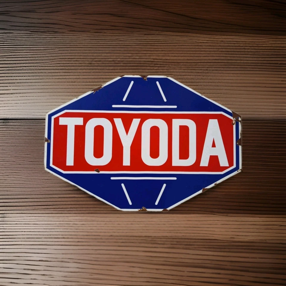 Vintage Design TOYODA/TOYOTA old Dealer advertising Workshop Sign no Porcelain - Image 1 of 4