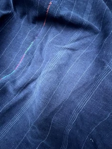 Vintage Guatemalan Indigo Skirt fabric yardage textile shaped panels 42x55x22.5” - Picture 1 of 17