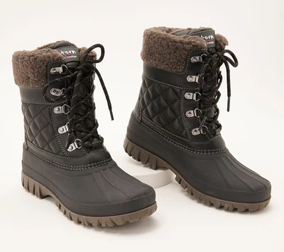 Botas de invierno impermeables con cordones negras Cougar para mujer talla 9 A516686 Foto 1 de 4