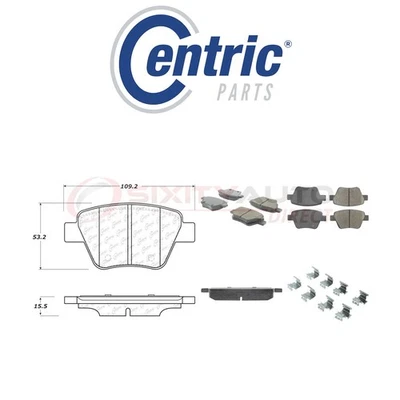 Centric Ceramic Disc Brake Pads w Shims for 2012-2015 Volkswagen Passat 1.8L dk Foto 1 de 4