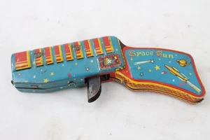 Vintage Metall Space Ray Gun Blech Litho Spielzeug Japan selten alt Lithographie - Bild 1 von 9