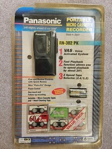 vintage Panasonic RN-302 PK portable microcassette recorder. - Picture 1 of 4