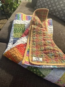 Kids Quilt 48”x. 36” beautiful colors Crib,stroller,lap Quilt - Picture 1 of 11