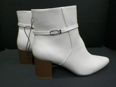 Botines Liz Claiborne para mujer marfil Tudor tacón apilado talla 11 Foto 1 de 4