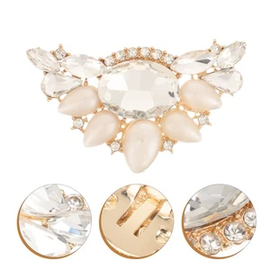 1 Paio Fermascarpe Matrimonio Tacco Alto Strass Clip Decorazioni Sposa - Foto 1 di 12
