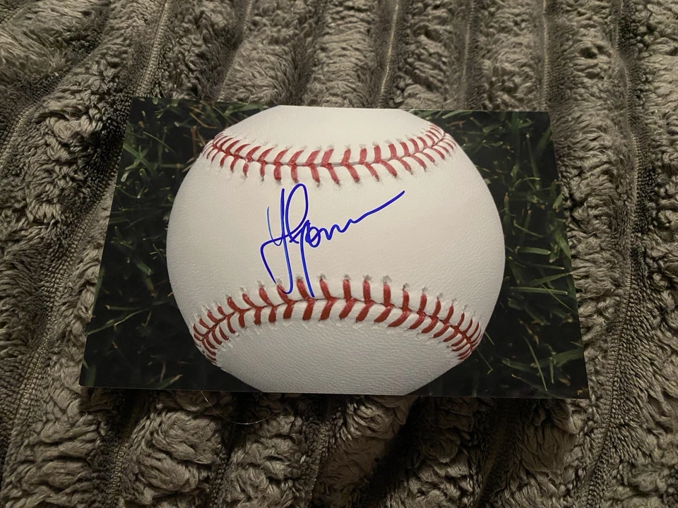 Foto 4x6 firmada por Yan Gomes de los Indios de Cleveland de béisbol MLB Foto 1 de 1