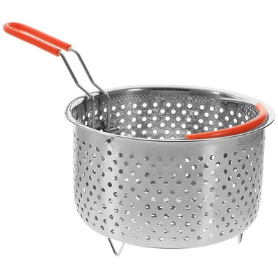  Stainless Steel Deep Fryer Basket Food Frying Steamer for Cooking - Image 1 of 4