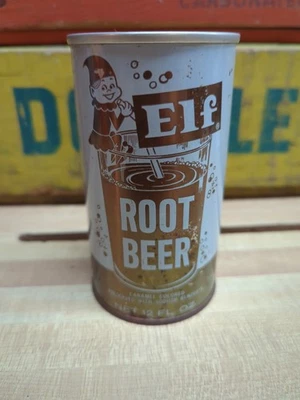 Vintage Steel Elf Root Beer Pull Tab Soda Can, Hopkins, MN - Image 1 of 4