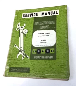 IH International Hough D-500 Wheel PAY Dozer Service Shop Repair Manual SM-D-500 - Picture 1 of 10