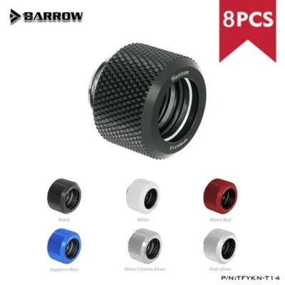 Barrow 8 Stck./Posten OD12/14/16 mm Hartrohr Fitting Kit für Wasserkühlung G1/4 Zoll  - Bild 1 von 4