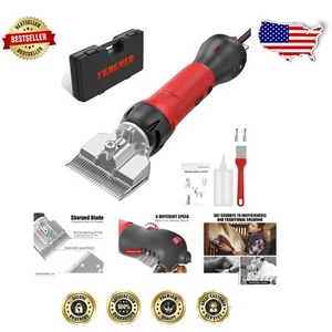 600W Professional Horse Clippers with 6-Speed Control for Efficient Grooming - Picture 1 of 9