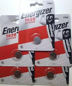 5 PACK ENERGIZER ECR1620 CR1620 Lithium Bat. (GREAT EXP 06/34) FREE SHIP & TRAK - Picture 1 of 2