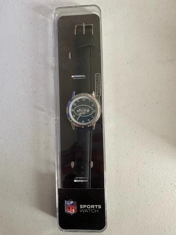 New York Jets Mens Watch Leather Band New Cover