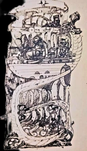 Surrealist Fantasy Futuristic pen drawing - Future Machine - Picture 1 of 1
